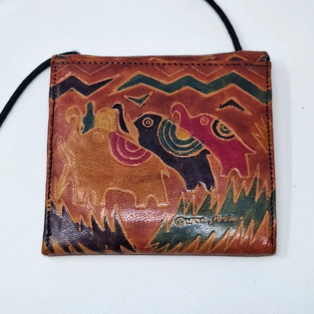 Crossbody Wallet Genuine Leather